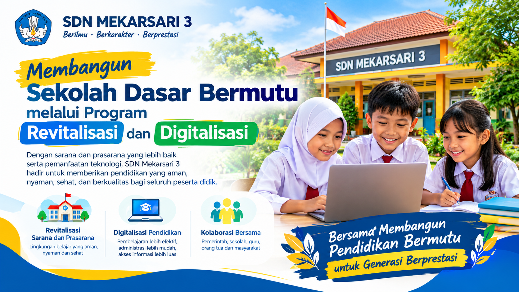 Membangun Sekolah Dasar Bermutu melalui Program Revitalisasi dan Digitalisasi